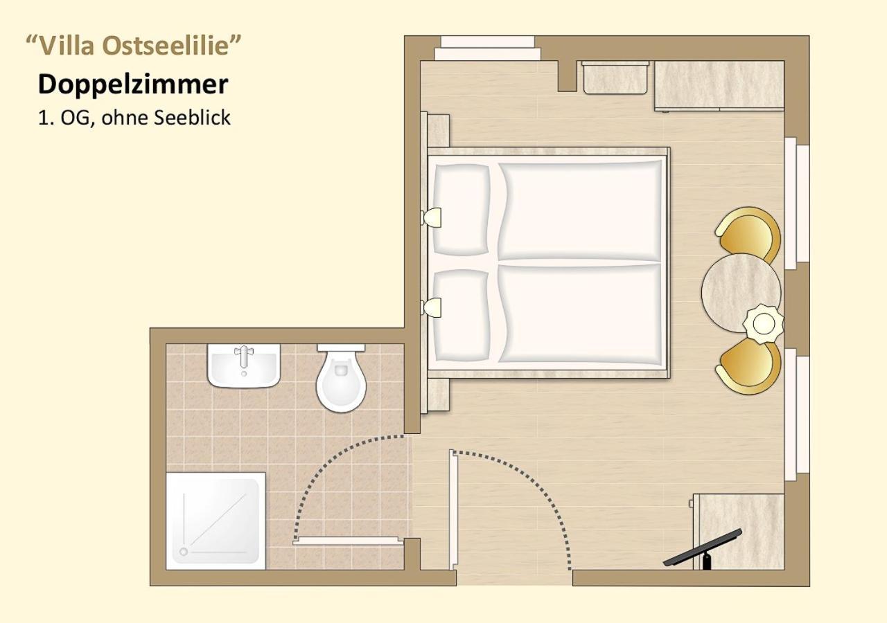 Ferienzimmer In Der Villa Ostseelilie 萨斯尼茨 外观 照片